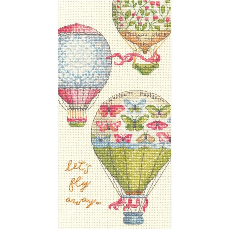 Dimensions Gold Petite Counted Cross Stitch Kit 4"X8"-Let's Fly Away (18 Count)