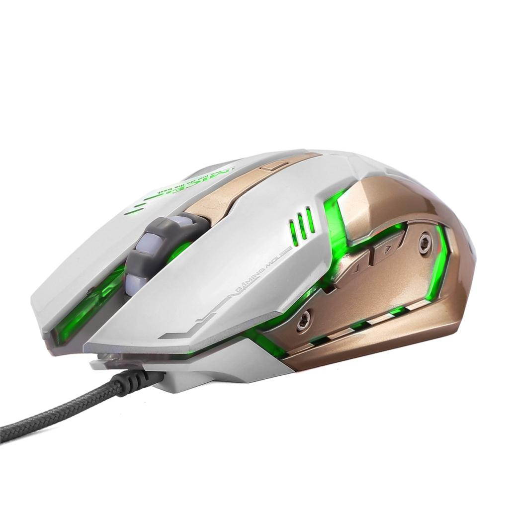 Funtech 4000DPI Wired Gaming Mouse 6 Buttons 500Hz Adjustable LED Optical Professional Gamer Mouse USB Computer Mice For PC Laptop V8