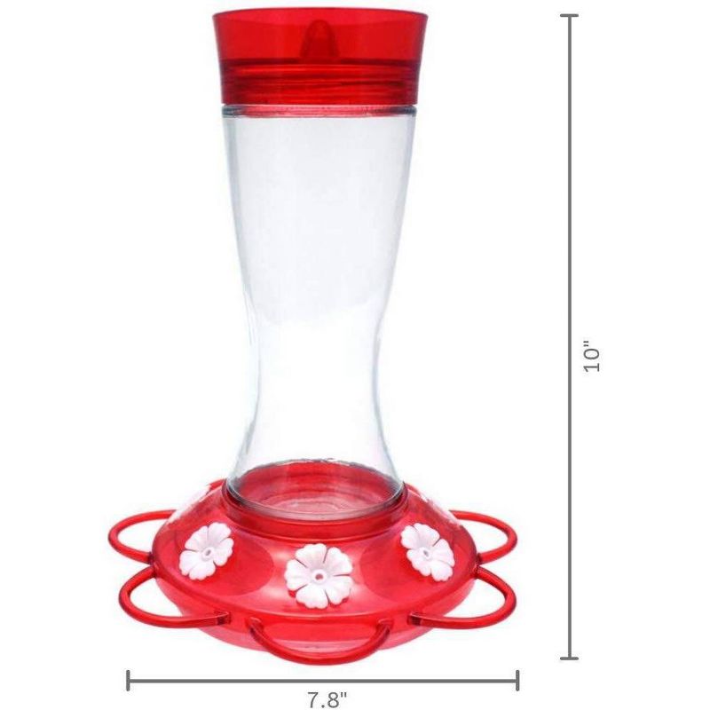 Droll Yankees More Birds Garnet Hummingbird Feeder - Red/White