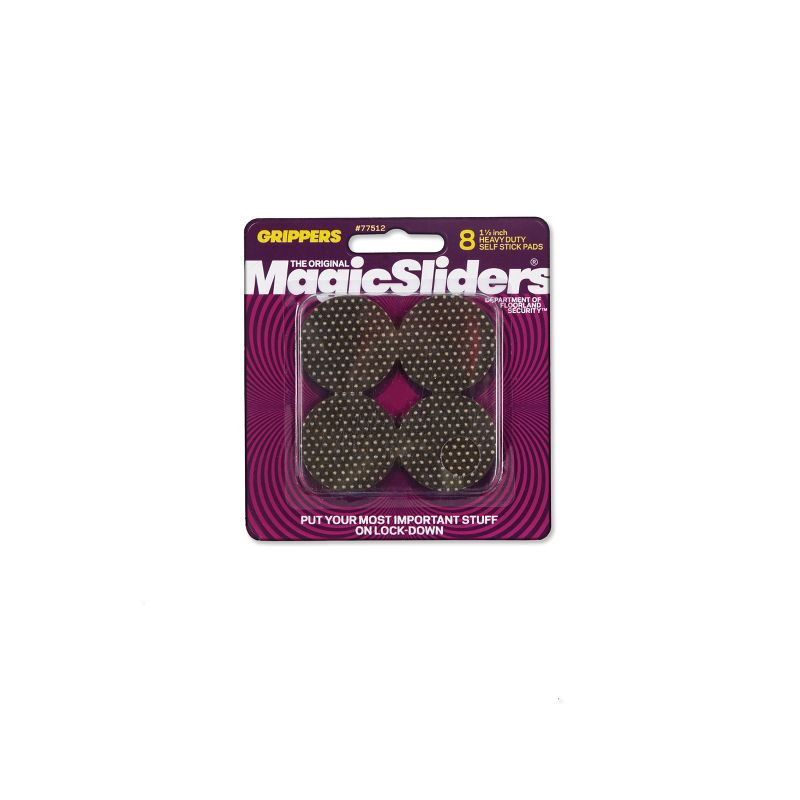 8pk 1.5" Heavy Duty Gripper Black - Magic Sliders