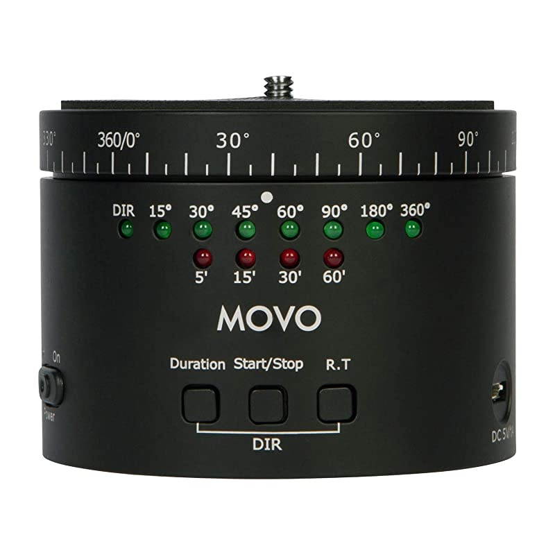 Photo MTP11 Motorized Panoramic Time Lapse Tripod Head with Variable Speed Time and Direction with Builtin Rechargeable Battery Perfect DSLR Cameras GoPro and Smartphone Timelapse Rotator