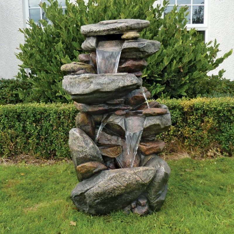 Cathedral Rocks Cascading Fountain - Acorn Hollow