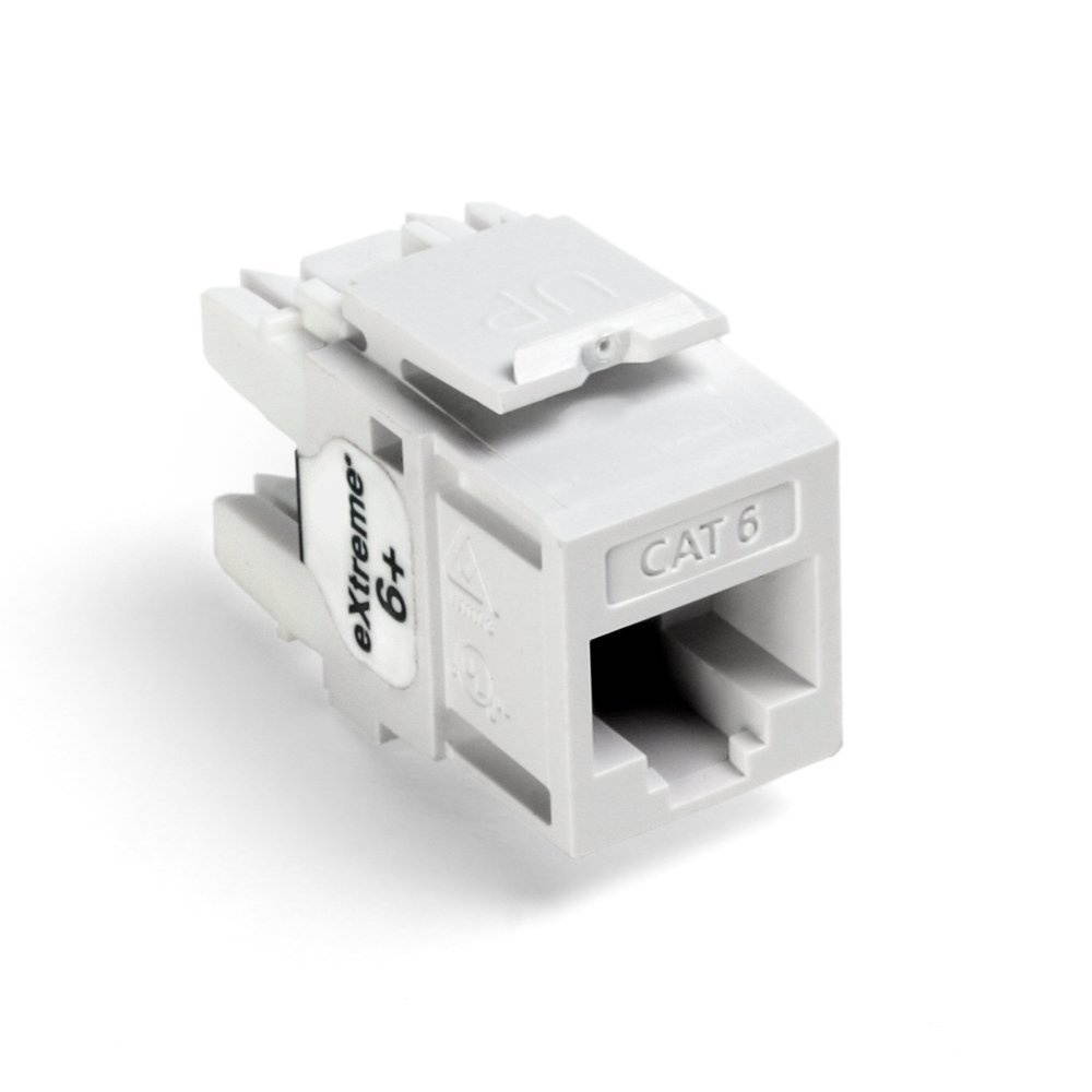 Leviton Wht 8-Wire Cat6 Jack 122-61110-RW6 Unit: CARD