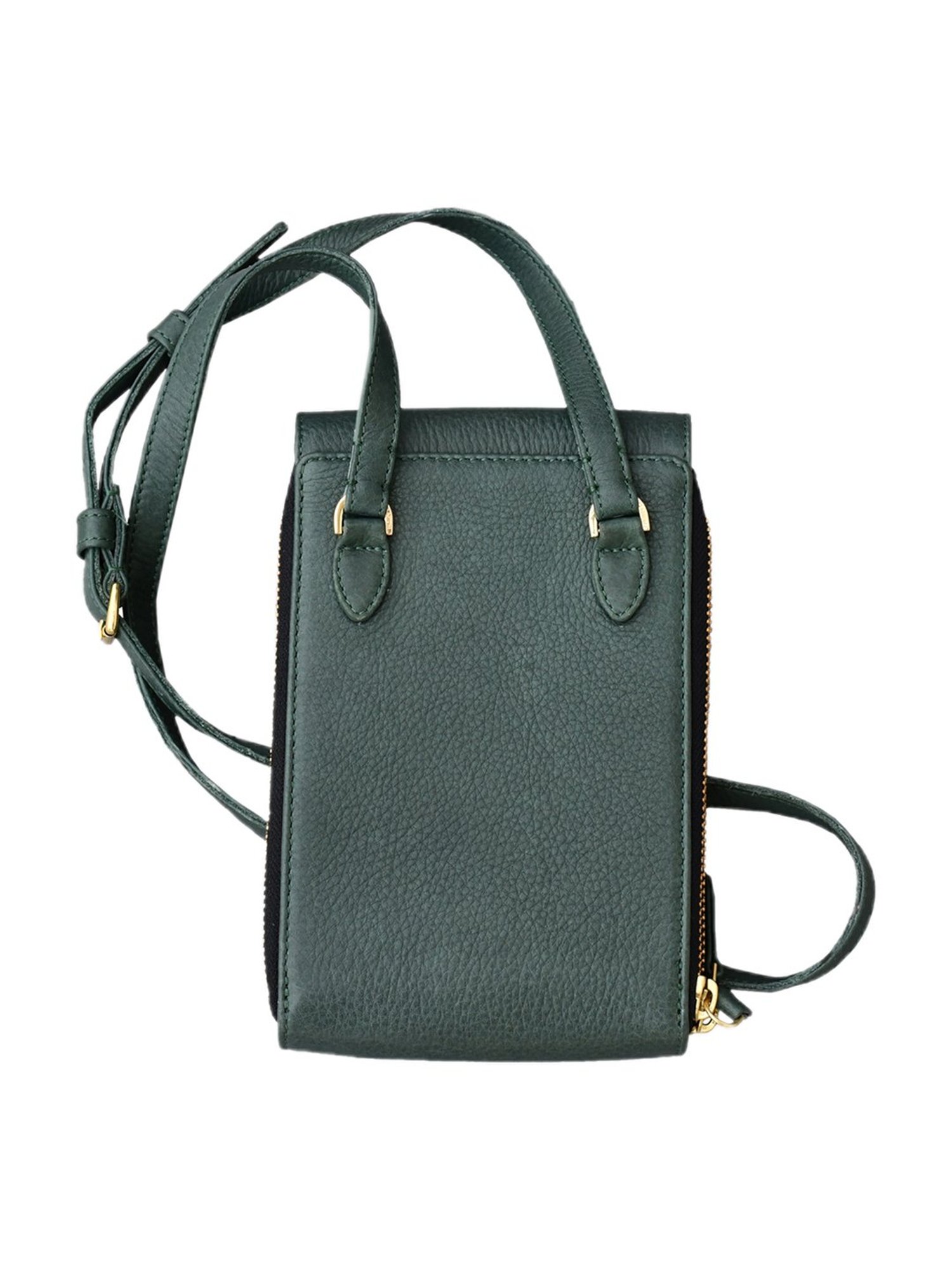 James Aston Aurora Bottle Green Leather Cross Body Bag