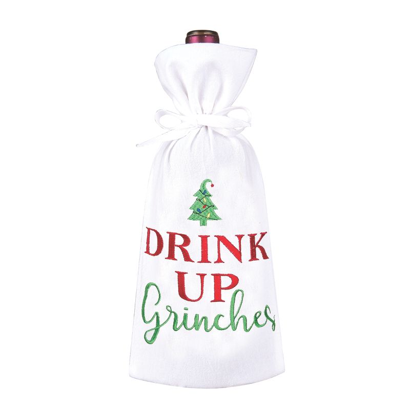 C&F Home Drink Up Grinch's Wine Bag