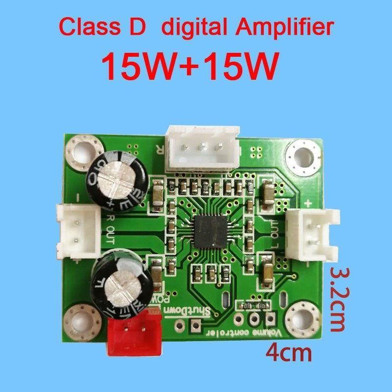 Class D Digital Power Amplifier Board PAM8620 15w+15w Dual Channel Audio Power AMP Module f/ 12V 24V CAR