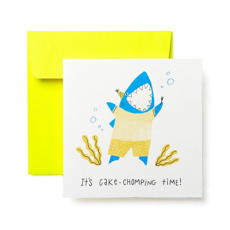 Cute Boy Shark Birthday Card