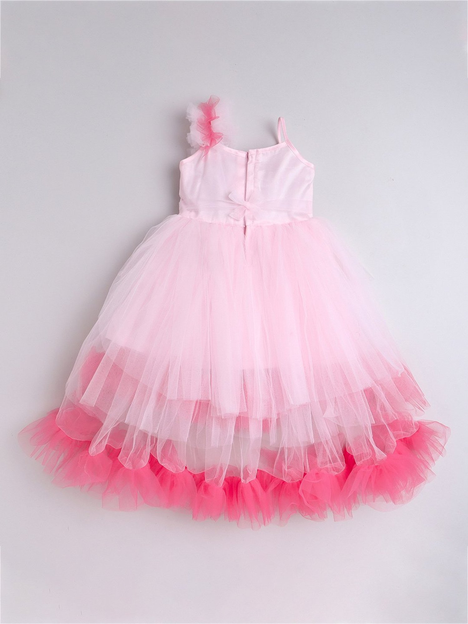 Many Frocks Kids Pink Embellished Gown