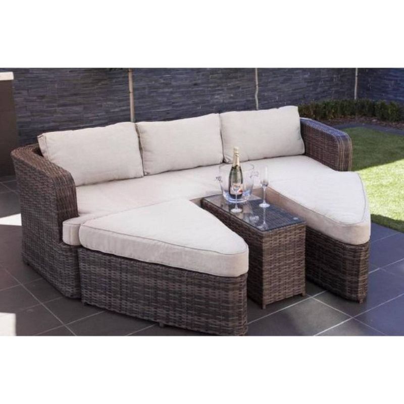 Cochran 4pc Patio Wicker Daybed Set - Direct Wicker