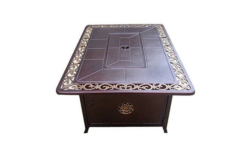Outdoor Propane Aluminum Fire Pit with Scroll Design - AZ Patio Heaters