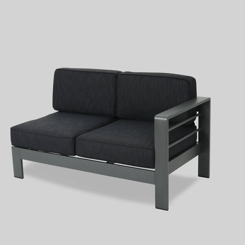 Breckenridge 4pc Seating Set Java Brown Fame Sunbrella Meredian Brick Red Fabric - La-Z-Boy