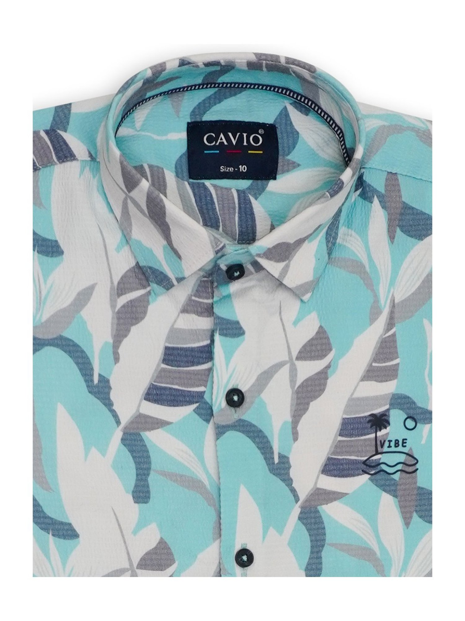 Cavio Kids Blue Printed Shirt