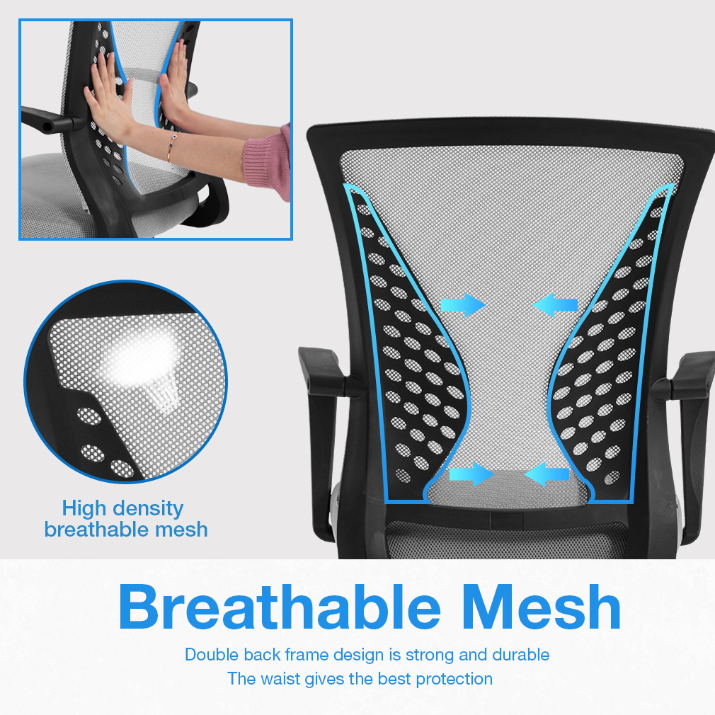 Drafting Chair Tall Office Chair Adjustable Height with Arms Foot Rest Back Support Rolling Swivel Desk Chair Mesh Drafting Stool for Standing Desk Adults Men(Grey)