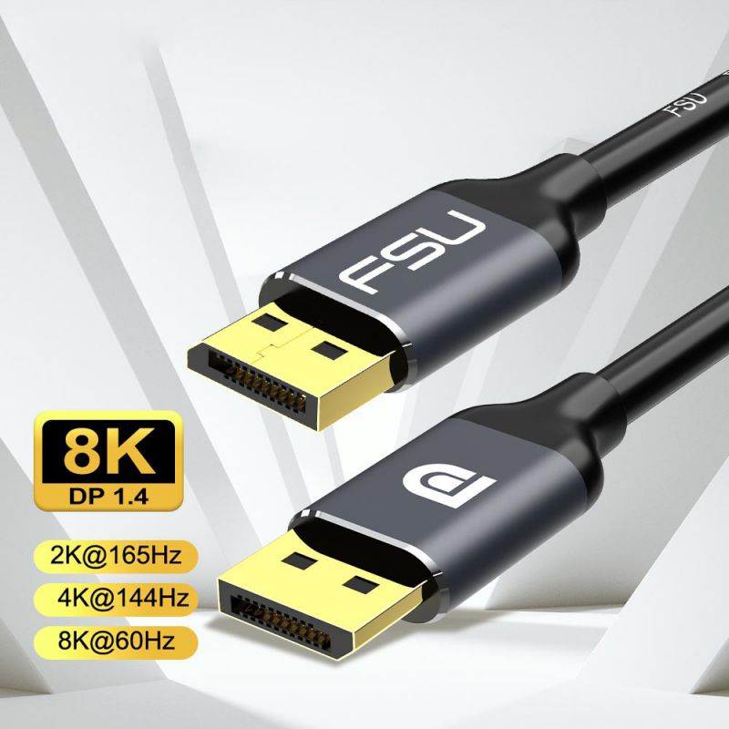 DisplayPort to DisplayPort Cable 6.6ft / 2M, DisplayPort 1.4 Cable Support 7680x4320 Resolution, 8K 60Hz, 4K 144Hz, High Speed 32.4Gbps, HBR3, DSC, HDR10, HDCP2.2