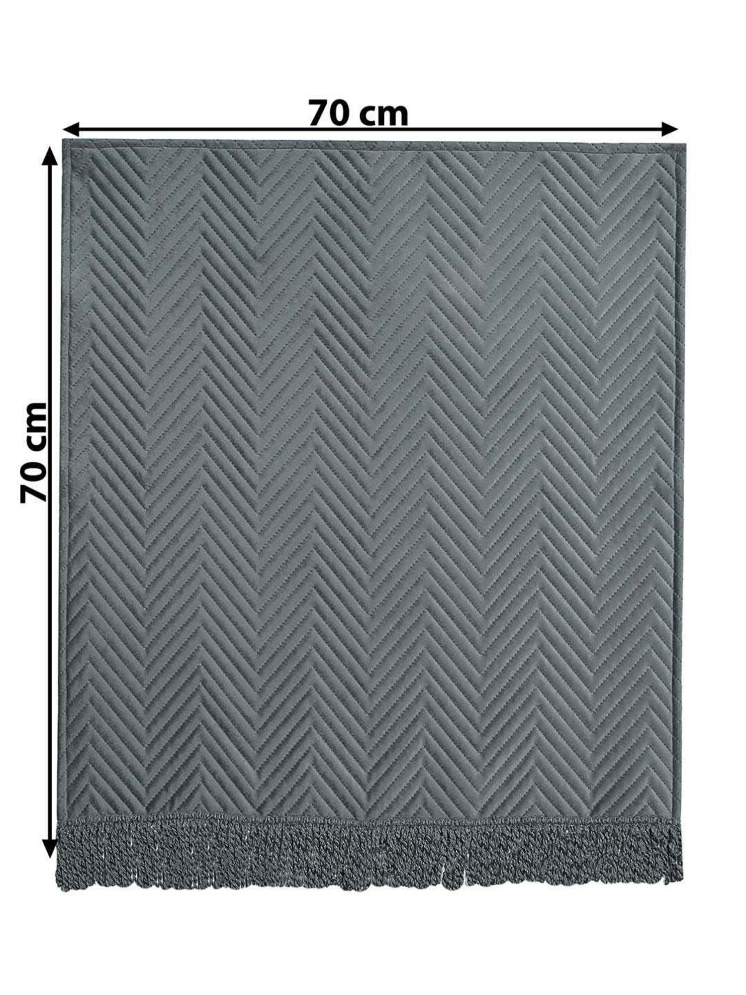 Saral Home Easy Living Dk.Grey Velvet Sofa Cover Set