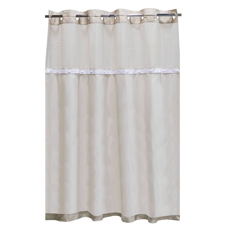 It's A Snap Replacement PEVA Shower Curtain Liner Solid White - Hookless