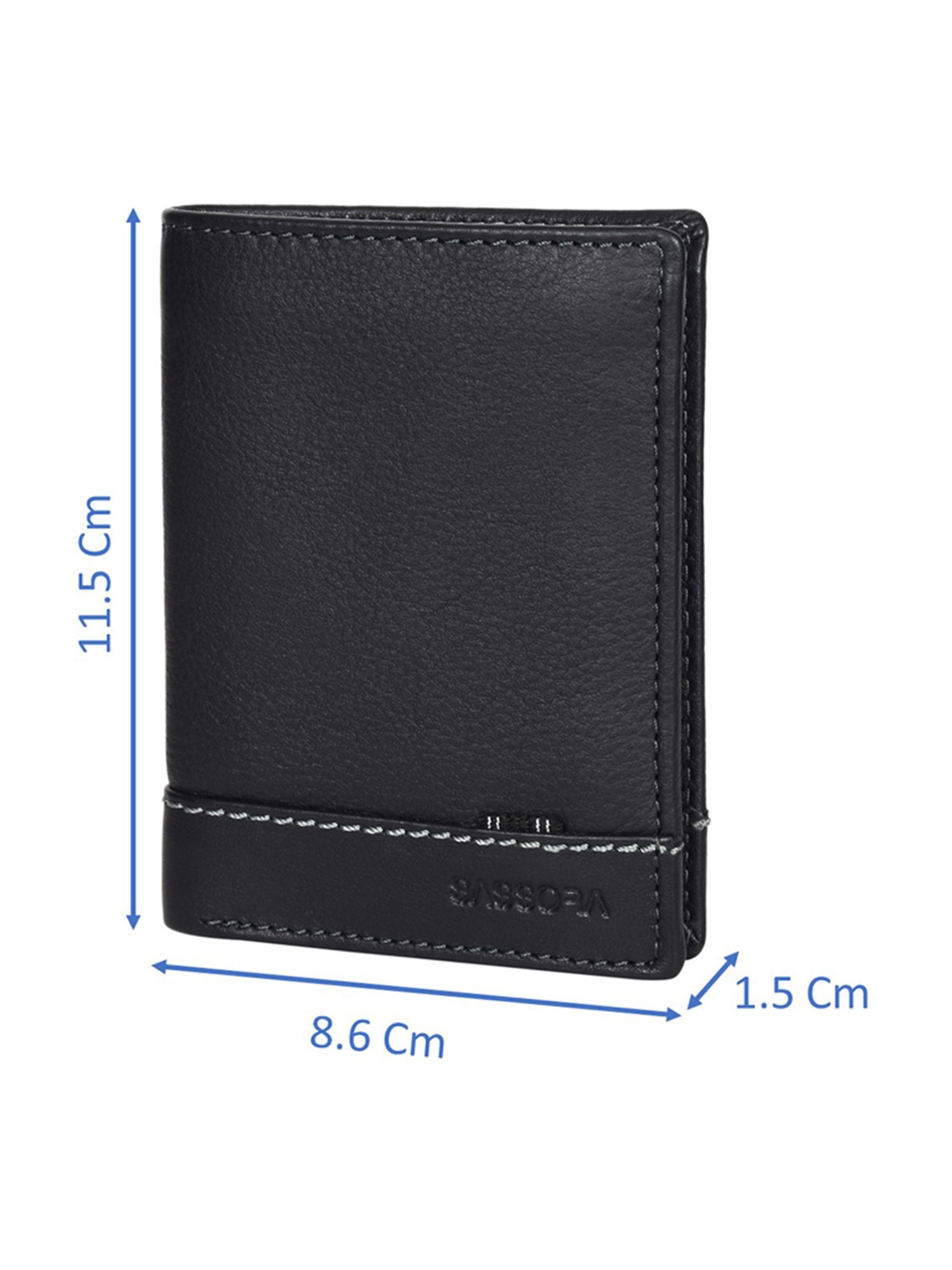 SASSORA Pablo Black Small Leather Notecase