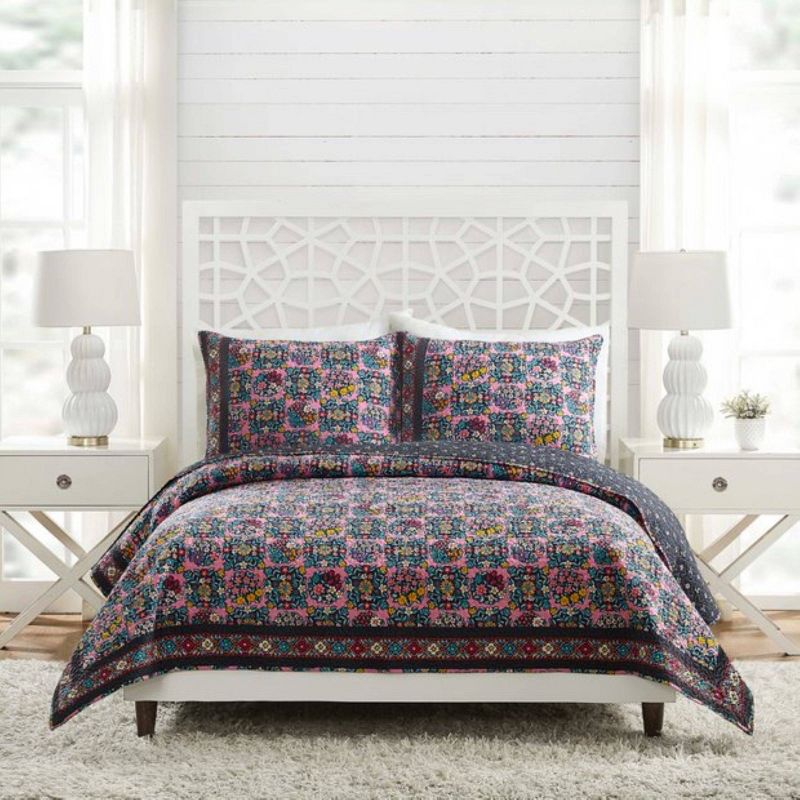 King Kaleidoscope Rosettes Pillow Sham Pink - Vera Bradley