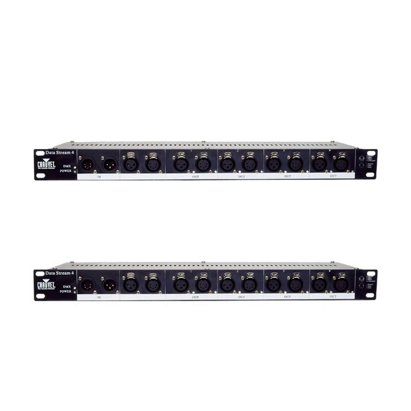 Chauvet DJ DATA STREAM 4 DMX 512 4 Outputs Universal Optical Splitter (2 Pack)