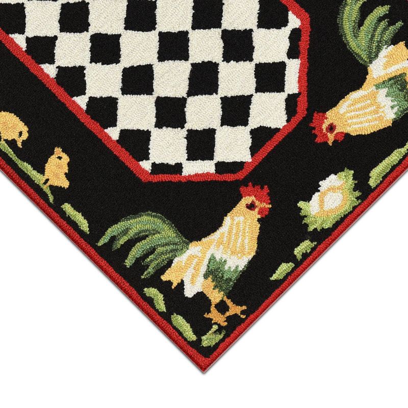 2'X3' Rooster Accent Rug Black - Liora Manne