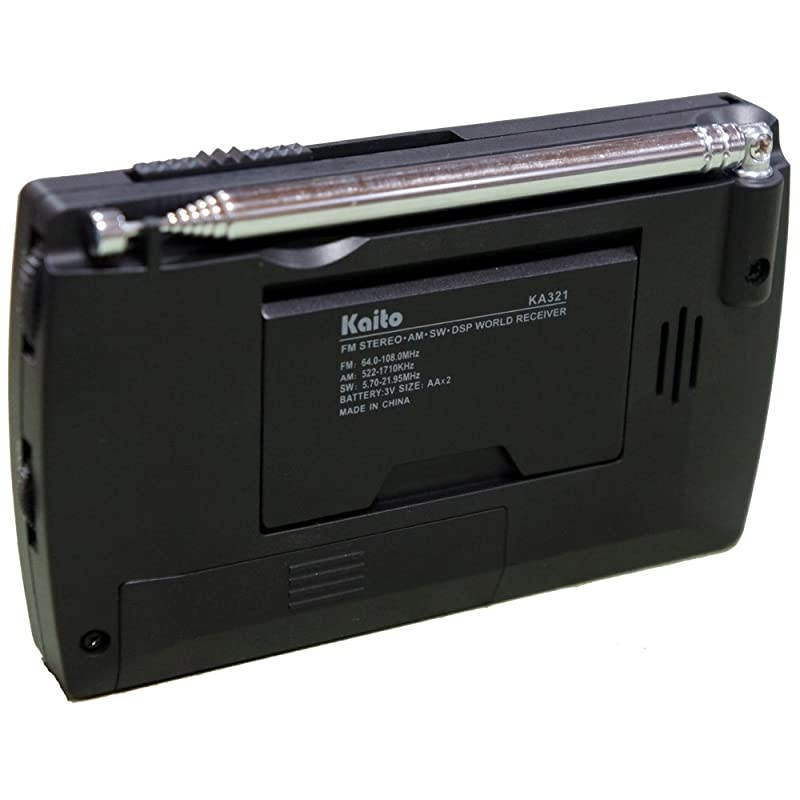 KA321 PocketSize 10Band AMFM Shortwave Radio with DSP Digital Signal Processing Black