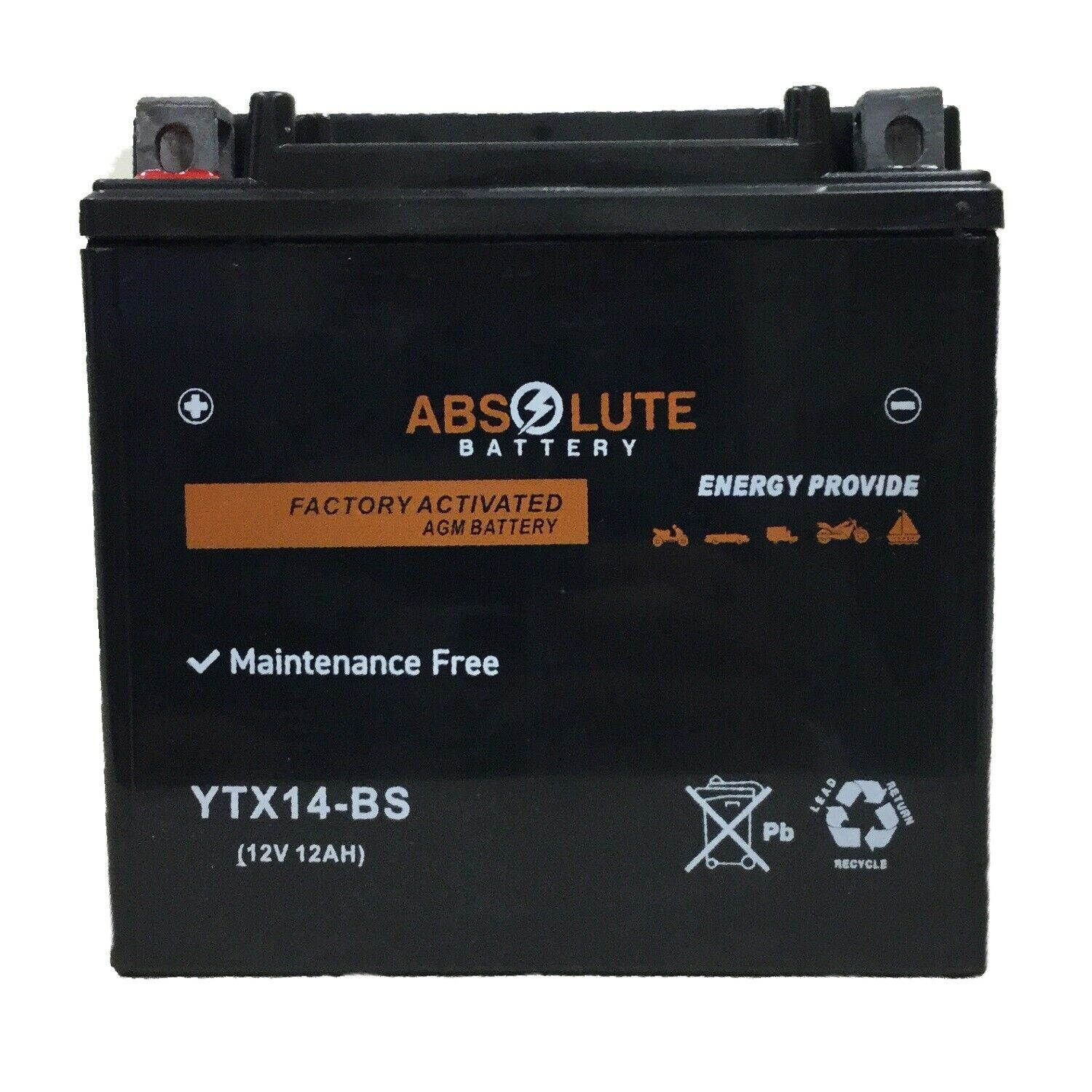 New YTX14-BS Battery For Triumph 955 Daytona 955i Sprint ST 1999-2004 Motorcycle