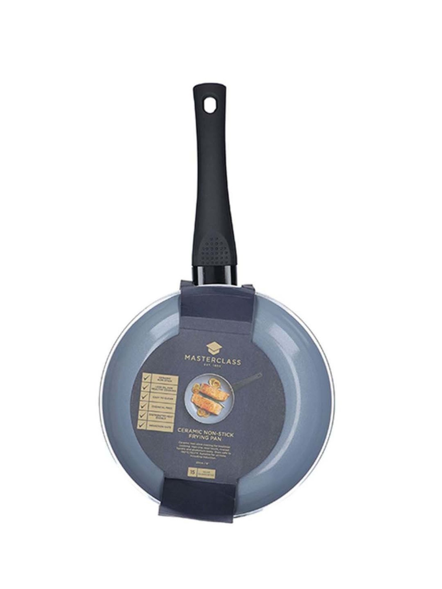 MasterClass Black Medium Aluminium Eco Fry Pan - 20 cm