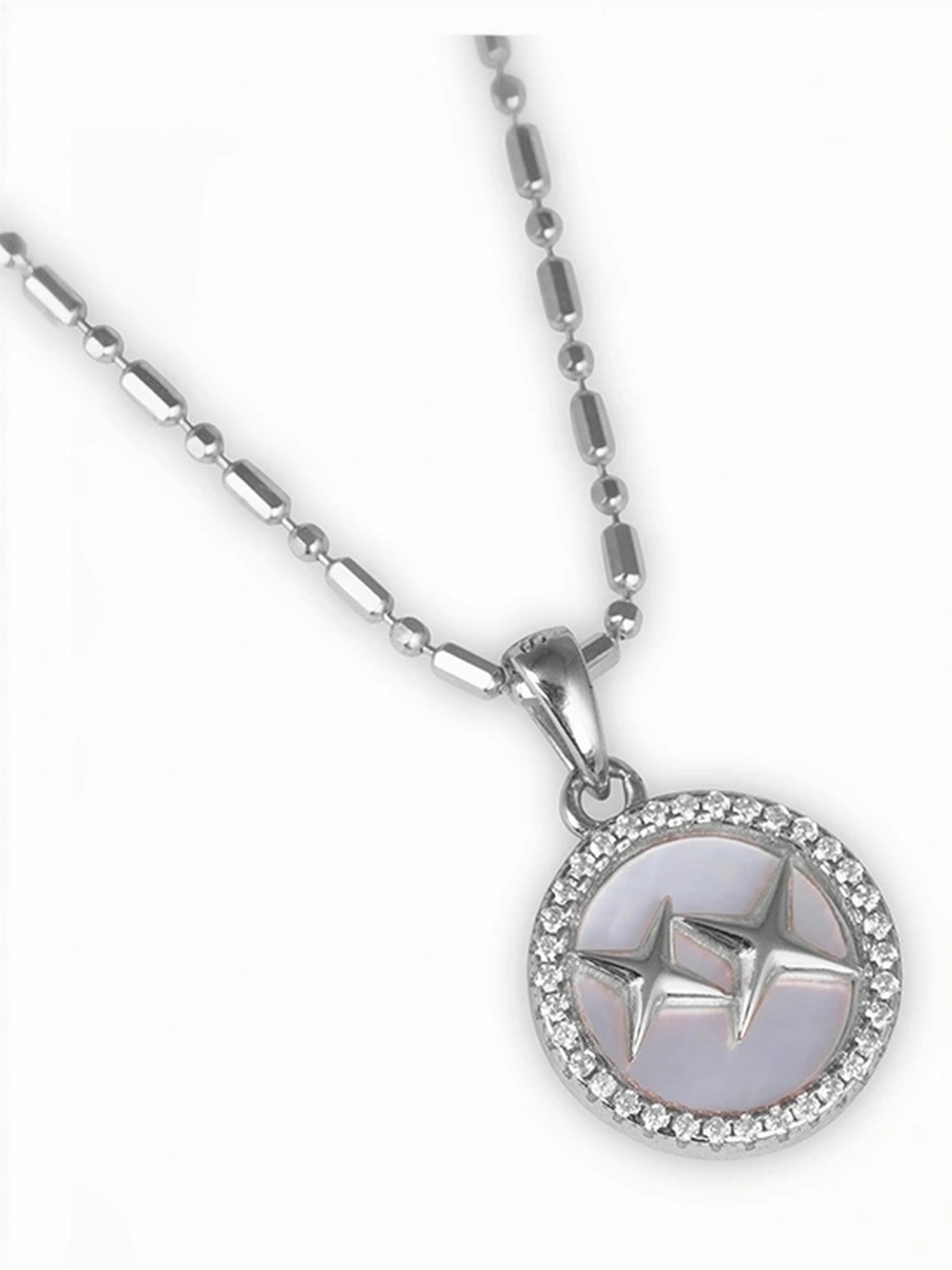 Touch925 Sterling Silver Rosy Radiance Pendant Set for women