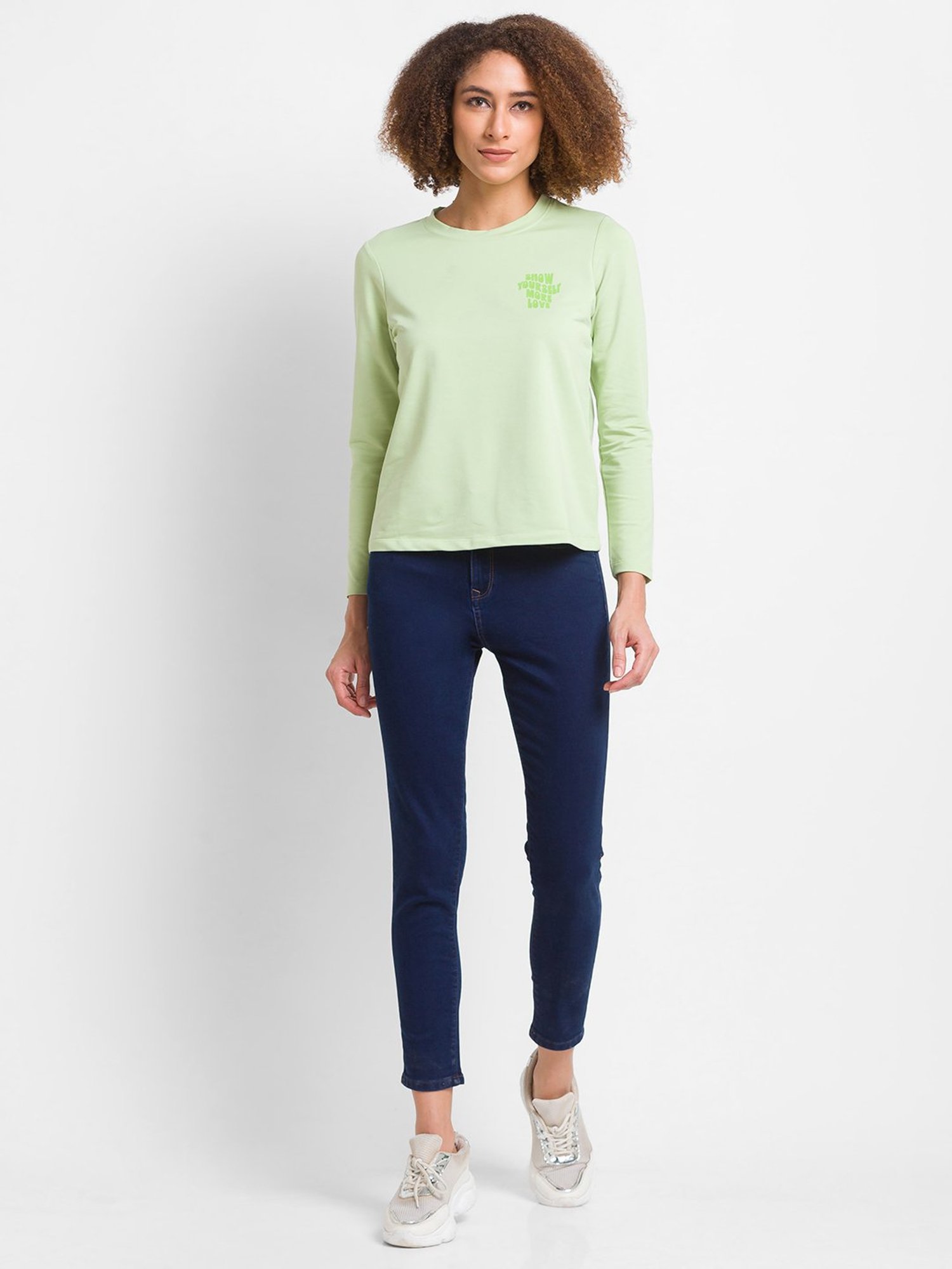 Spykar Green Regular Fit Top