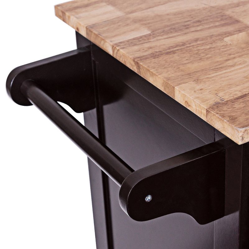 Sunrise Kitchen Island with American Maple Top White/Natural - Flora Home