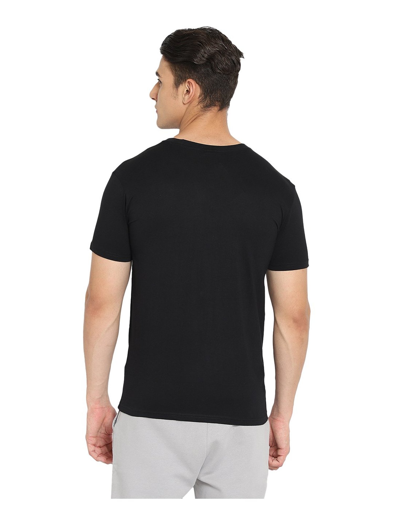 Hummel Black Cotton Crew T-Shirt