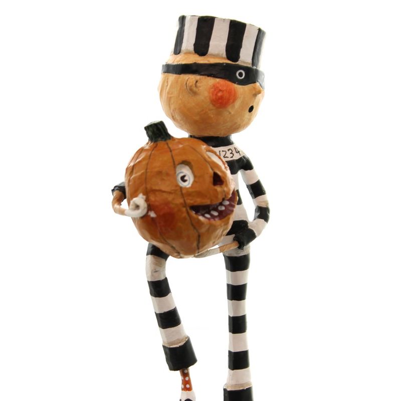 Lori Mitchell 6.25" Pumpkin Thief Halloween Prisoner Jail  -  Decorative Figurines