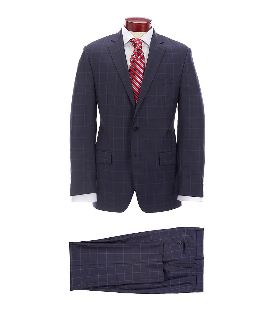 Ralph Ralph Lauren Classic Fit Navy Checked Wool Suit