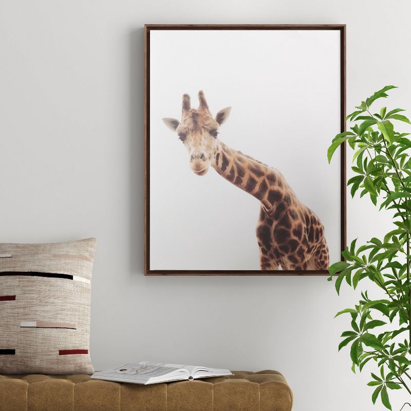 24" x 30" Giraffe Framed Wall Art Pink - Project 62™