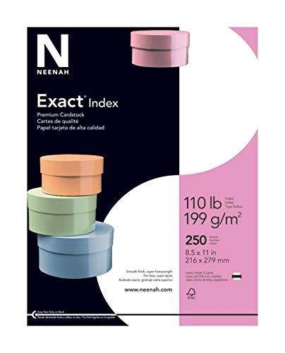 exact index, 8.5" x 11", 110 lb/199gsm, 94 brightness, white, 250 sheets 40508