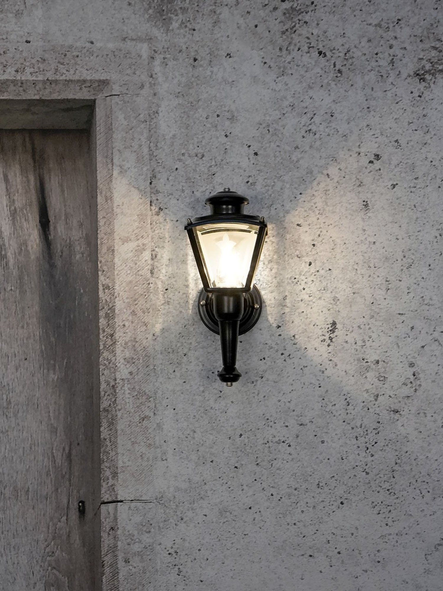 Fos Lighting Carriage Vintage Black Steel Outdoor Wall Light