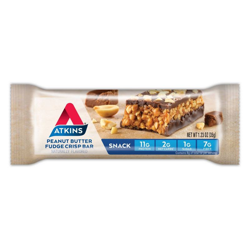 Atkins Snack Bar - Peanut Butter Fudge Crisp - 5ct
