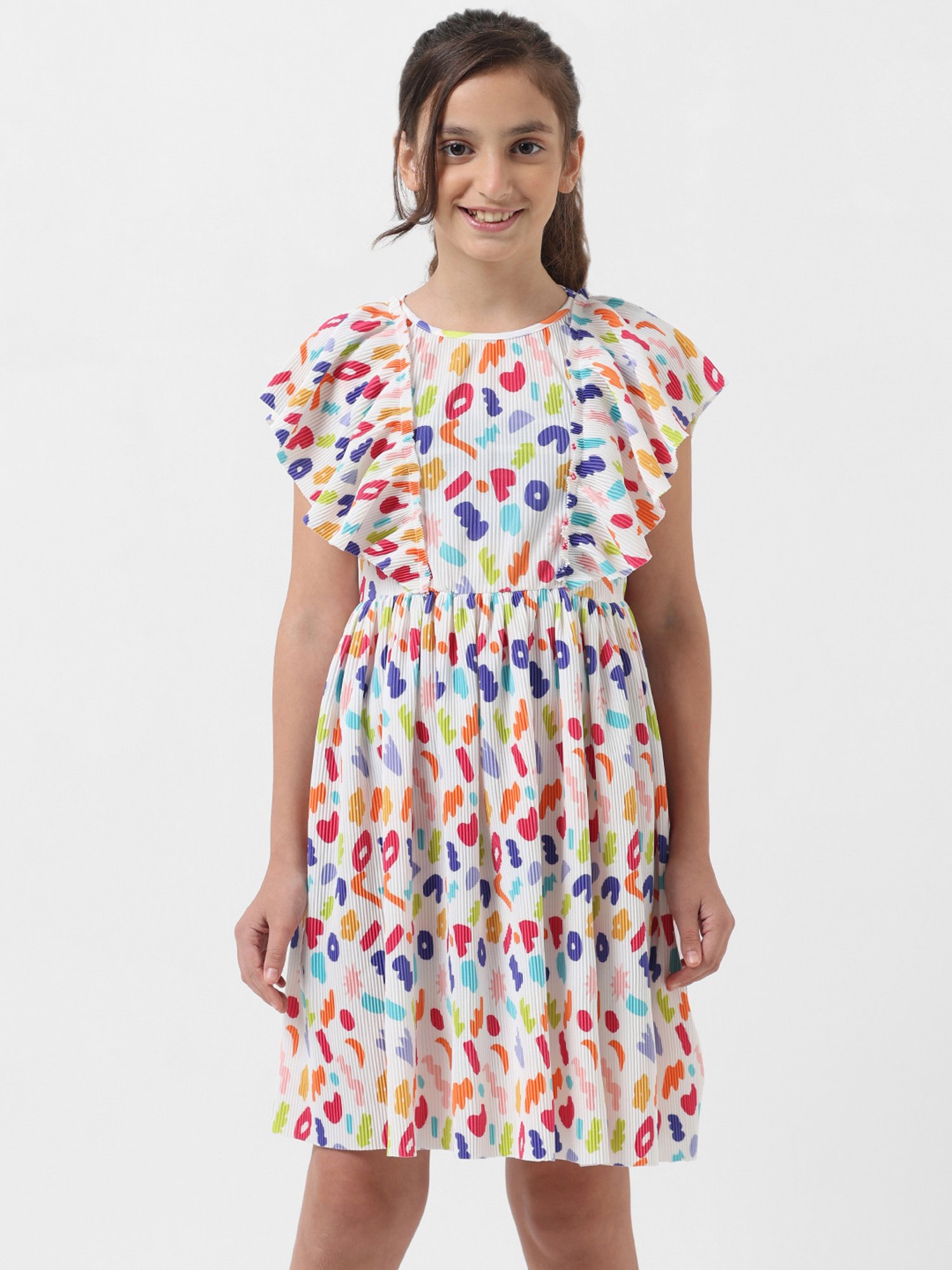 VERO MODA GIRL Multicolor Printed Dress