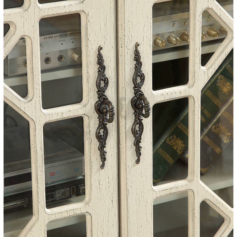 Remak 4 Door Media Credenza TV Stand for TVs up to 76" Ivory - Treasure Trove Accents