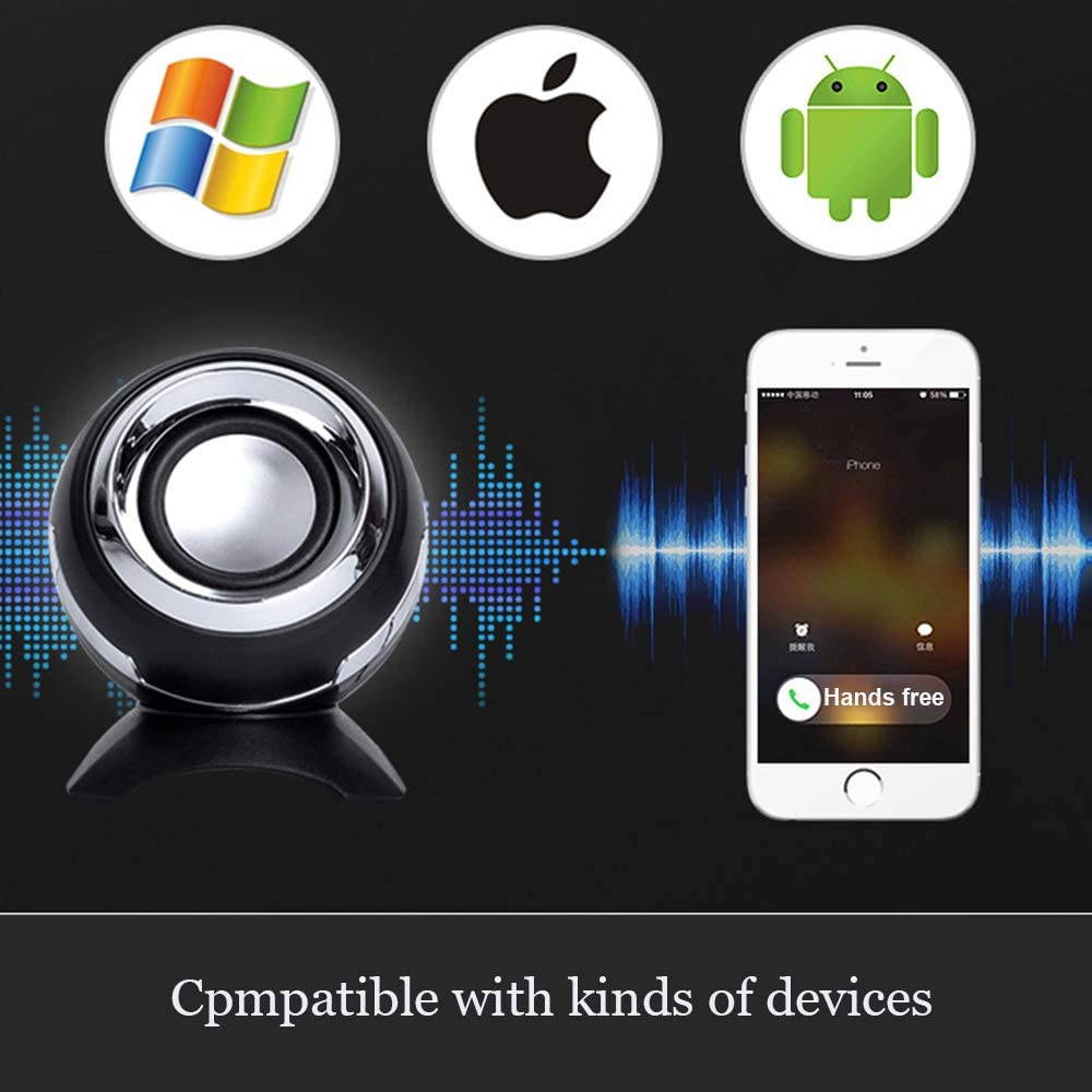 Attoe Computer USB-Power Speakers, Mini Desktop Speakers with HiFi Sound,Superior Stereo Sound,Double Horn, Perfect for Computer,Laptop