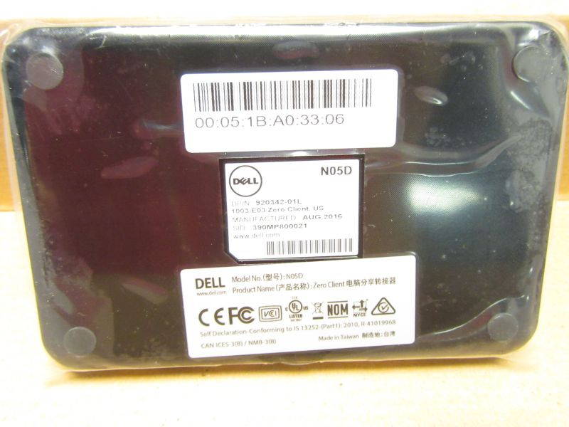 Dell Wyse 920342-01L 1000 1003-E03 Desktop Slimline Zero Client (Includes mounting bracket & power adapter)