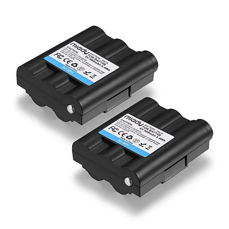 BATT5R AVP7 Rechargeable Batteries 6V 900mAh for GXT Walkie Talkie GXT1000 GXT1050 GXT850 GXT860 GXT900 GXT950 and More