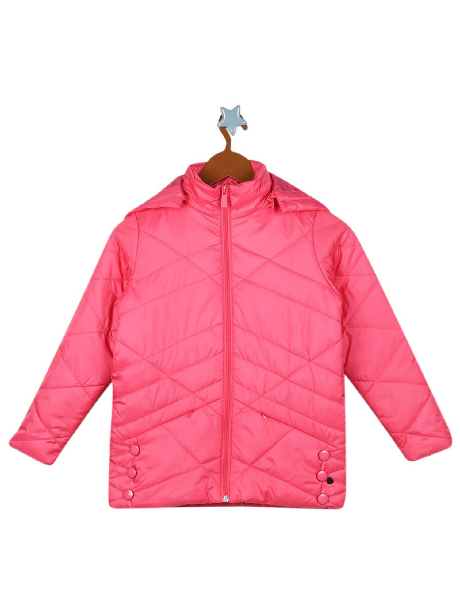 Elle Kids Black Self Pattern Jacket