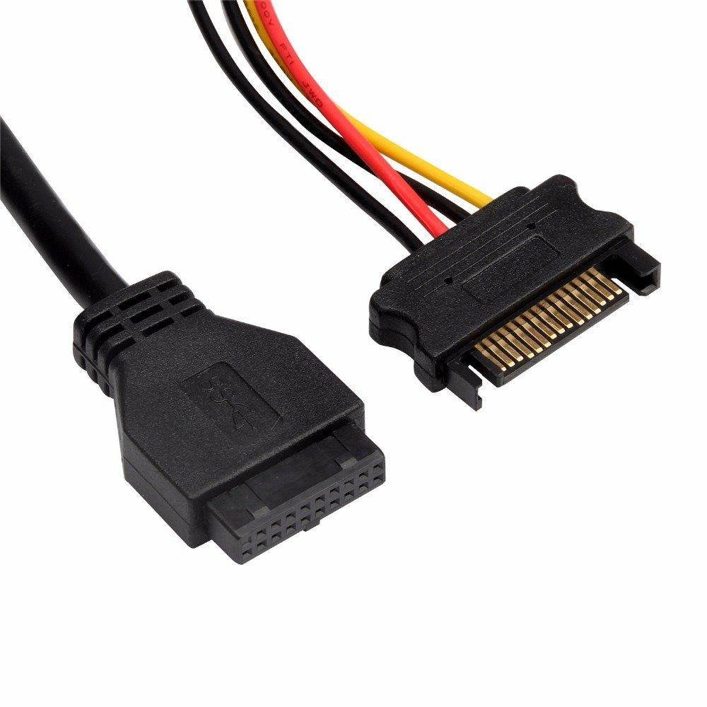 XinYS Desktop 2-Port USB A USB 3.0 Type -C USB C 3.5 inch Front Panel Data Hub for PC, 20pin/19pin to USB3.0