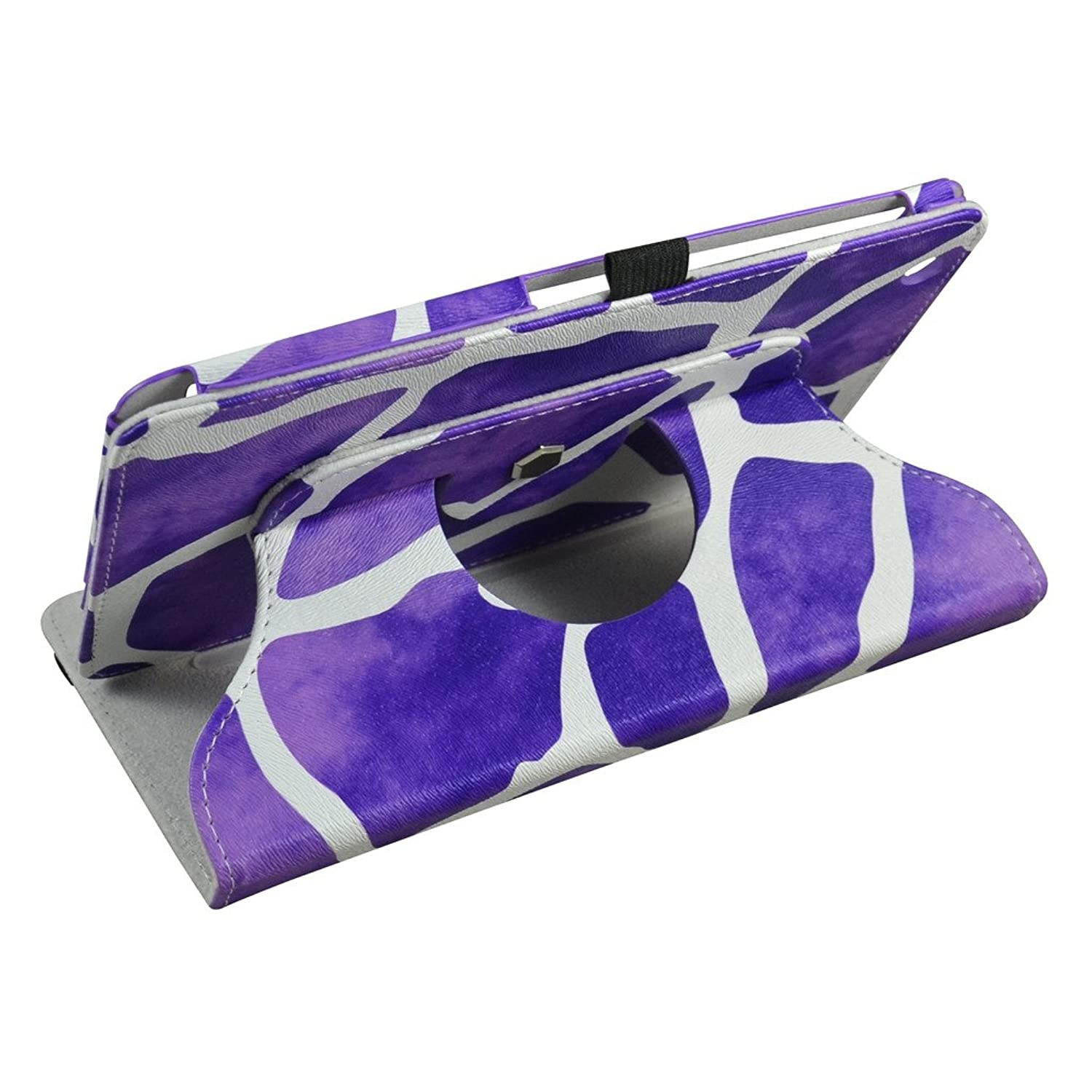AT&T Trek 2 HD Rotating Case (Model 6461A),Mama Mouth 360 Degree Rotary Stand with Cute Cover for 8" ZTE Trek 2 HD K88 /ZPad 8 K81 Android Tablet,Giraffe Purple