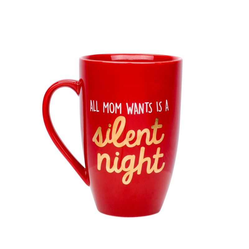 Pearhead "All Mom Wants is a Silent Night" Mug - Red 22 fl oz