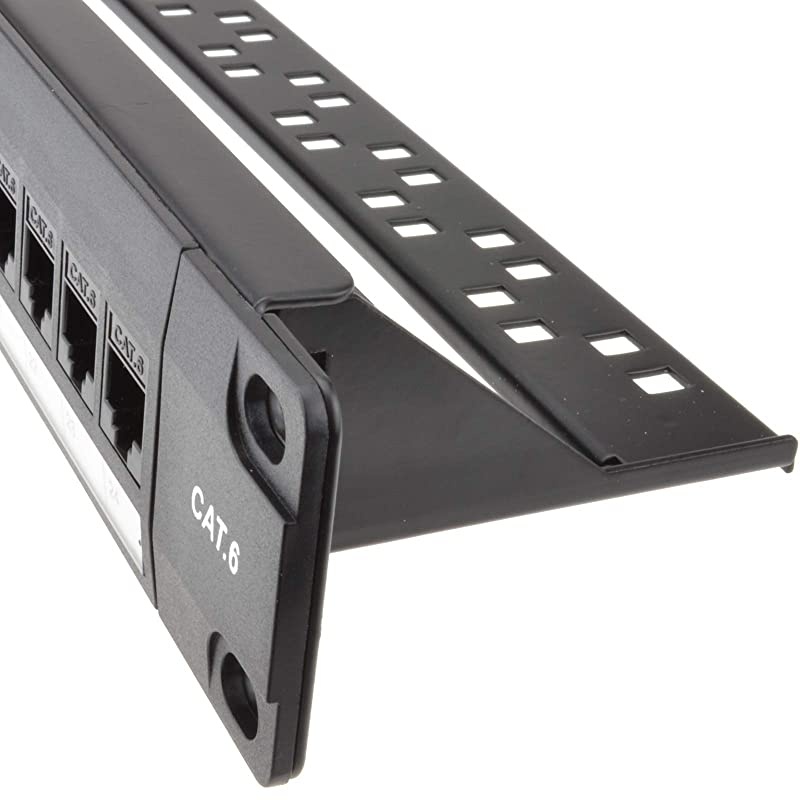 24 Port RJ45 CAT6 Gigabit Through Coupler Patch Panel with Back Bar
