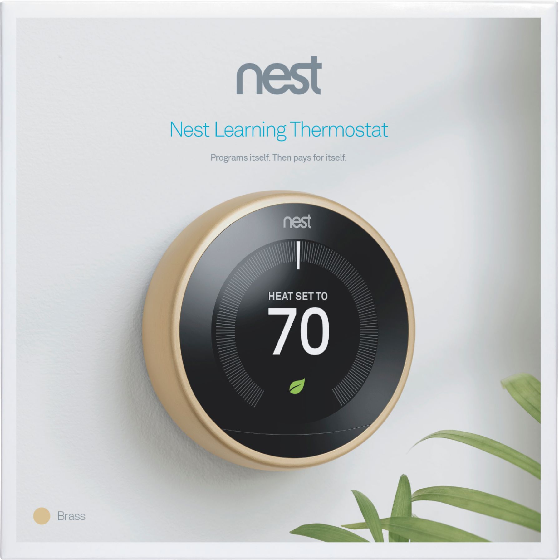 Nest T3032US Learning Thermostat - 3rd Generation - Brass
