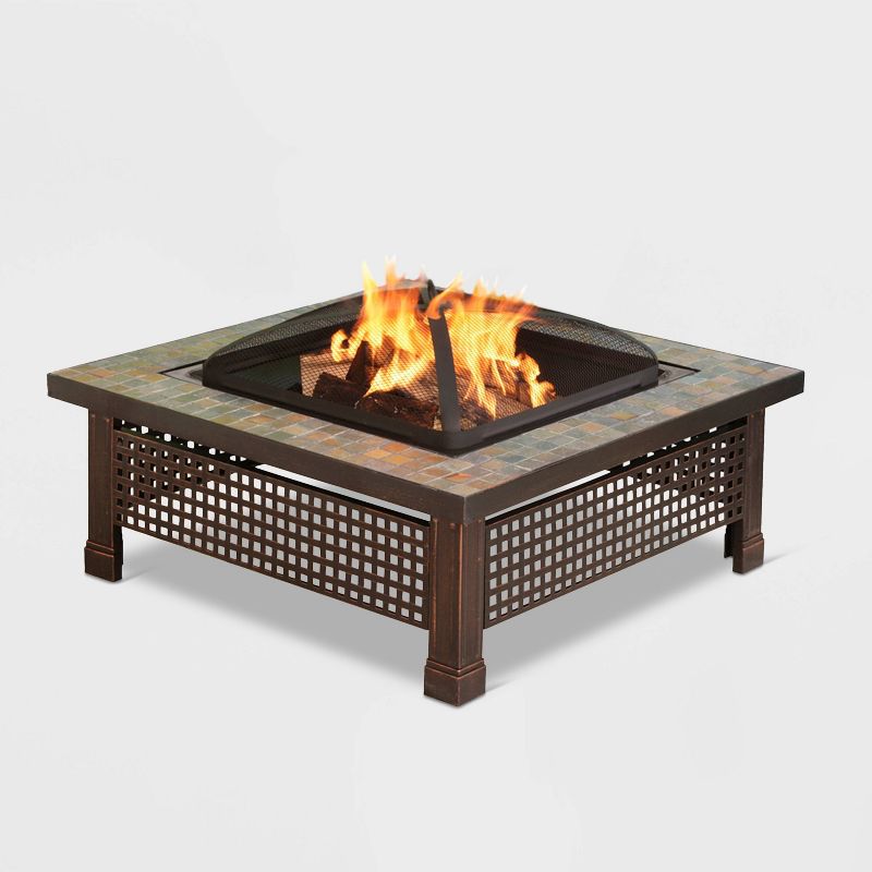 Pleasant Hearth 34" Bradford Slate Fire Pit