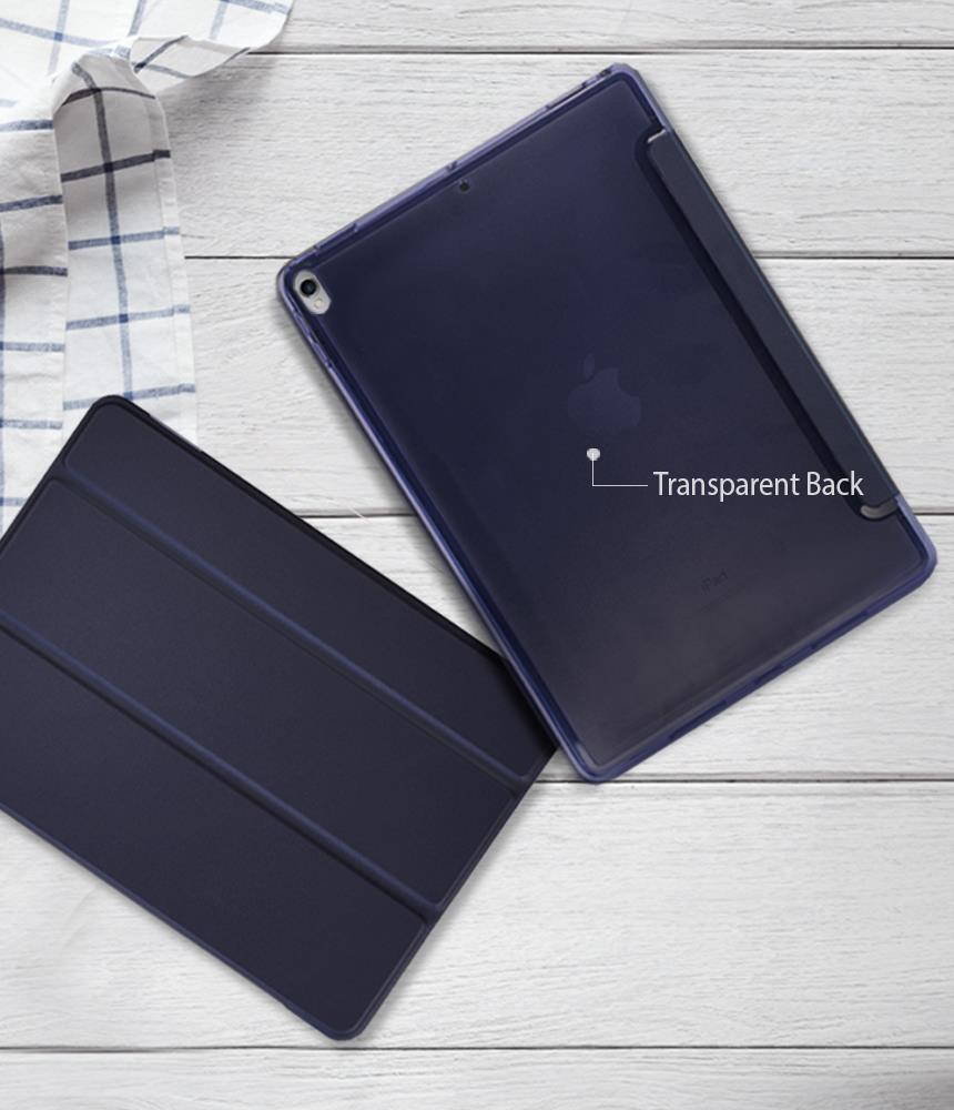 Ringke Smart Cover Clear Slim Stand Case Compatible for iPad Pro 2017 (10.5") Multi-Angle Tablet Stand with Clear PC Back and TPU Bumpers - Rose Gold